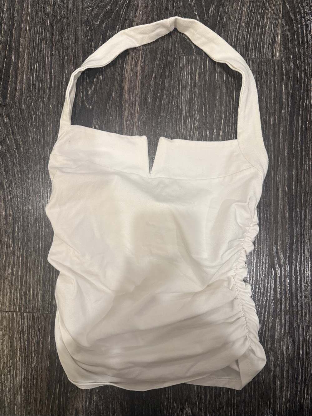 Reformation White Halter Ruched Women’s Top